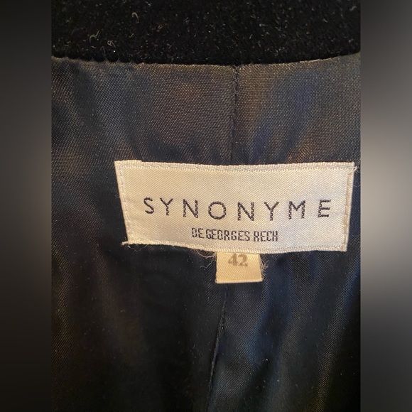 Beautiful charcoal mix wool long coat by Synonyme de Georges Rech - Picture 3 of 6